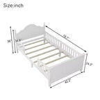 Letto per bambini Twin/Full, daybed a piattaforma con sponde rimovibili, testiera e pediera - ModernLuxe