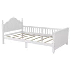 Letto per bambini Twin/Full, daybed a piattaforma con sponde rimovibili, testiera e pediera - ModernLuxe