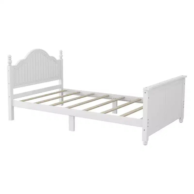 Letto per bambini Twin/Full, daybed a piattaforma con sponde rimovibili, testiera e pediera - ModernLuxe