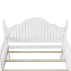 Letto per bambini Twin/Full, daybed a piattaforma con sponde rimovibili, testiera e pediera - ModernLuxe