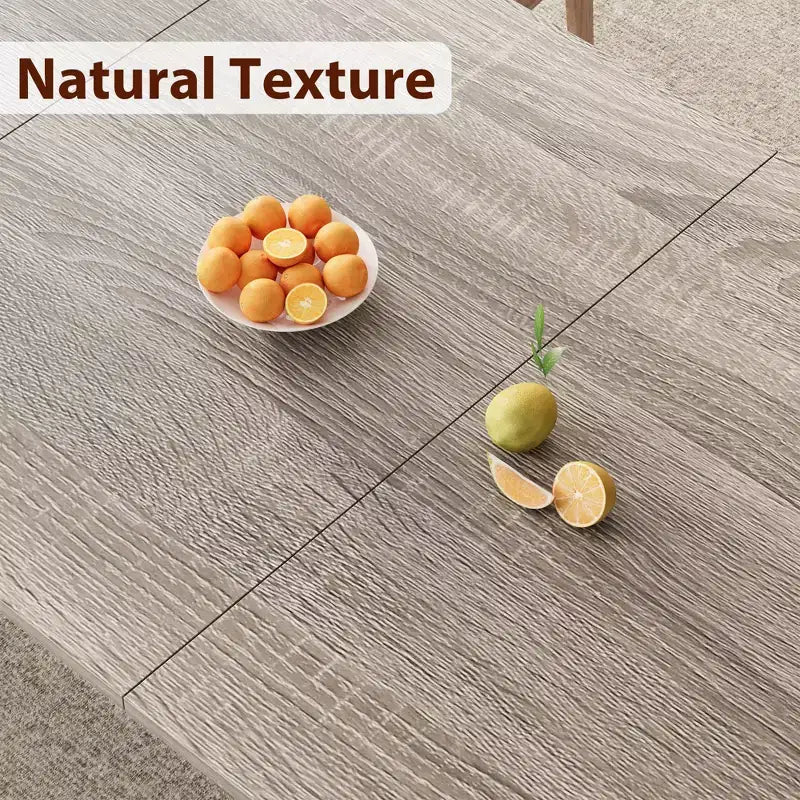 Tavolo da pranzo, 78 pollici, per 6-8 persone, struttura in metallo stile industriale, design rettangolare, adatto per l'uso in cucina, sala da pranzo e soggiorno