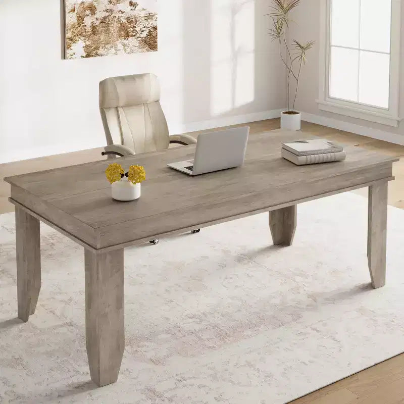 Grande tavolo da pranzo, per 6-8 persone, stile rustico da 180 cm, adatto per soggiorni, sale da pranzo e appartamenti.
