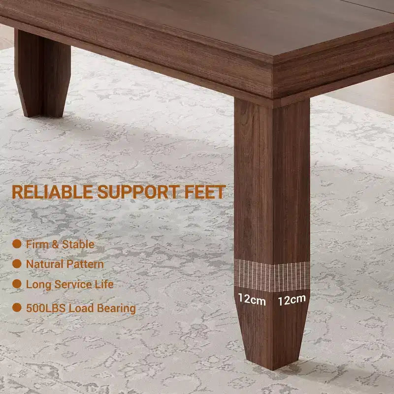 Grande tavolo da pranzo, per 6-8 persone, stile rustico da 180 cm, adatto per soggiorni, sale da pranzo e appartamenti.