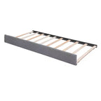 Letto Imbottito con Piattaforma e Letto Estraibile (Full/Queen), Struttura Letto Moderna in Pile Teddy con Luce a LED