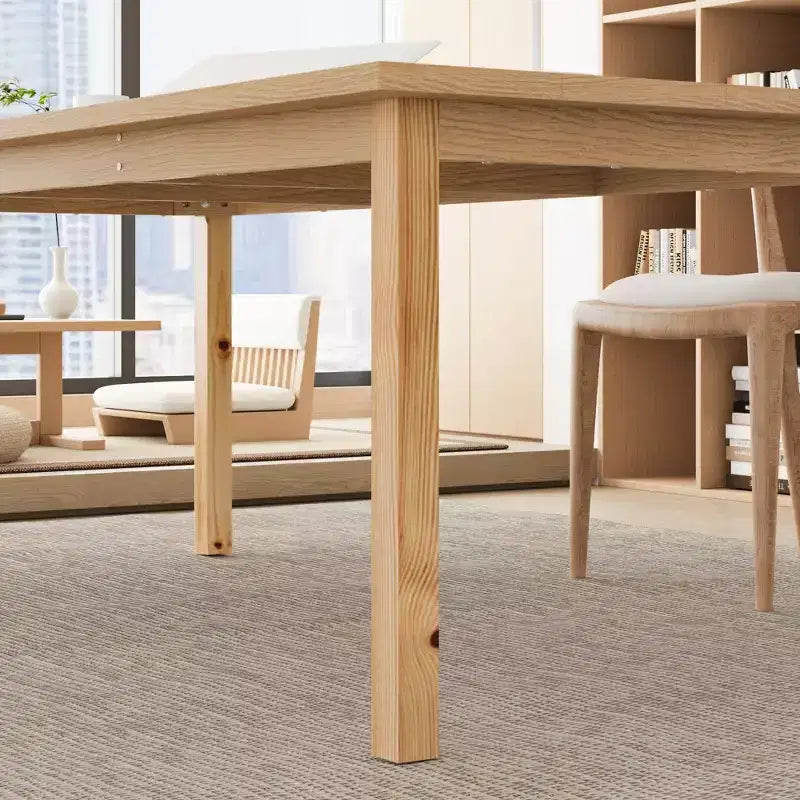 Tavolo multifunzionale in legno Famapy - Ampio tavolo da pranzo in legno, ampia superficie di lavoro e robusto per ufficio domestico e soggiorno