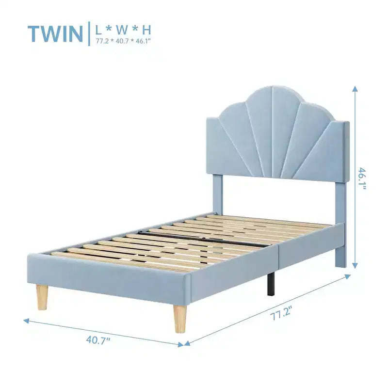 Telaio Letto Singolo XL, Struttura Letto a Piattaforma Rivestita in Velluto con Testiera Regolabile in Altezza, Supporto a Doghe in Legno, Facile da Montare, Nessuna Rete a Molle Necessaria