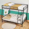Bellemave Heavy Duty Metal Bunk Bed Full Over Queen Bunk Bed Frame for Adults, Noise Free Frames, No Boxing Spring Needed,Black