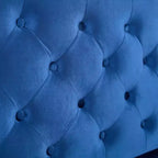 Letto a slitta imbottito Christopher Knight Home Boyle con testiera ad alette e pediera a volute