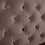 Letto a slitta imbottito Christopher Knight Home Boyle con testiera ad alette e pediera a volute