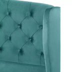 Letto a slitta imbottito Christopher Knight Home Boyle con testiera ad alette e pediera a volute