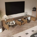 JVNOXK-78 Mobile TV in legno con contenitore, adatto per TV da 85/75/65 pollici, Porta TV da salotto