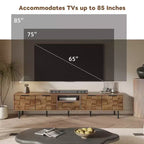 JVNOXK-78 Mobile TV in legno con contenitore, adatto per TV da 85/75/65 pollici, Porta TV da salotto