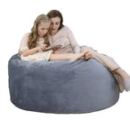 COZONY Poltrona a sacco da 90 cm in memory foam - Morbido tessuto in velluto olandese, divano rotondo con imbottitura inclusa per adulti