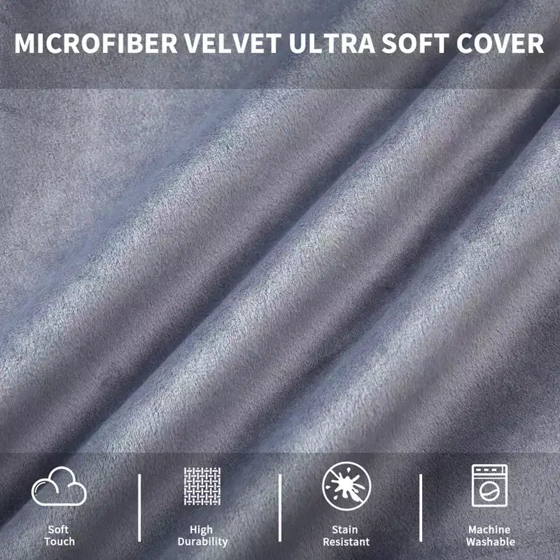 COZONY Poltrona a sacco da 90 cm in memory foam - Morbido tessuto in velluto olandese, divano rotondo con imbottitura inclusa per adulti