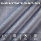COZONY Poltrona a sacco da 90 cm in memory foam - Morbido tessuto in velluto olandese, divano rotondo con imbottitura inclusa per adulti