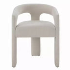 Royal Hampton Set di 2 sedie da pranzo laterali, schienale arrotondato, chenille bianco moderno