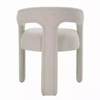 Royal Hampton Set di 2 sedie da pranzo laterali, schienale arrotondato, chenille bianco moderno