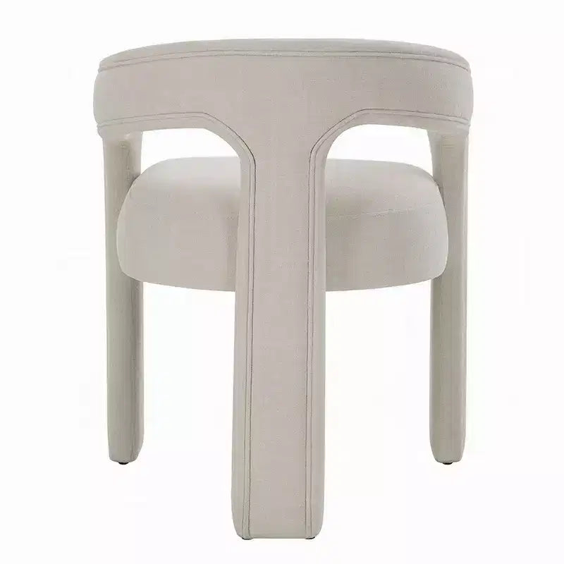 Royal Hampton Set di 2 sedie da pranzo laterali, schienale arrotondato, chenille bianco moderno