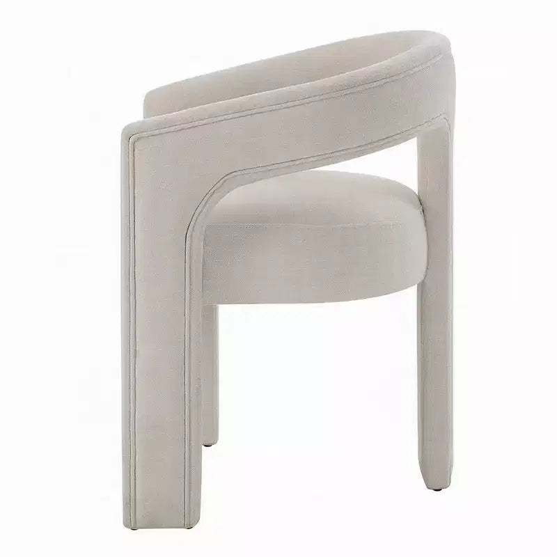 Royal Hampton Set di 2 sedie da pranzo laterali, schienale arrotondato, chenille bianco moderno