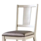 Set di 2 sedie da pranzo Royal Hampton, schienale con pannelli sfaccettati, legno bianco, grigio