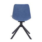 Sedia da pranzo LeisureMod in pelle con girevole a 360 gradi e gambe in ferro verniciato a polvere