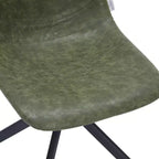 Sedia da pranzo LeisureMod in pelle con girevole a 360 gradi e gambe in ferro verniciato a polvere