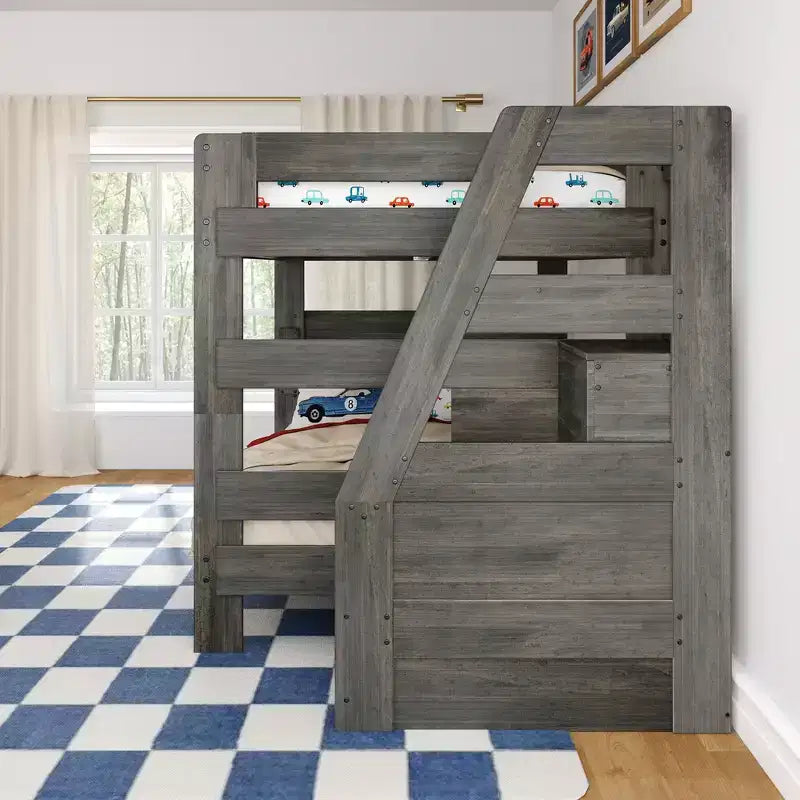 Letto a castello matrimoniale Modern Farmhouse con scala