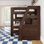 Letto a castello matrimoniale Modern Farmhouse con scala