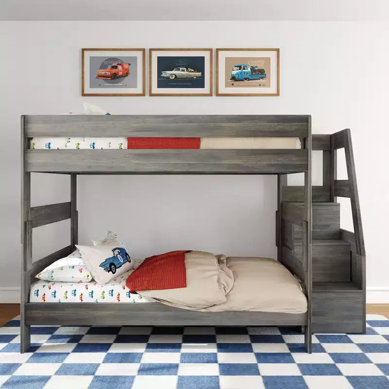 Letto a castello matrimoniale Modern Farmhouse con scala