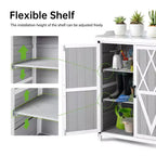 Mobiletto contenitore impermeabile, banco da lavoro da giardino in legno con 2 ripiani rimovibili, piano in metallo zincato, adatto per uso interno ed esterno.