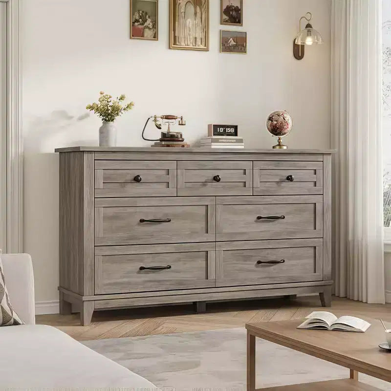 GustoWave 54 Cassettiera a 7 cassetti con Dispositivo Anti-Ribaltamento - Comò Moderno per Camera da Letto o Soggiorno