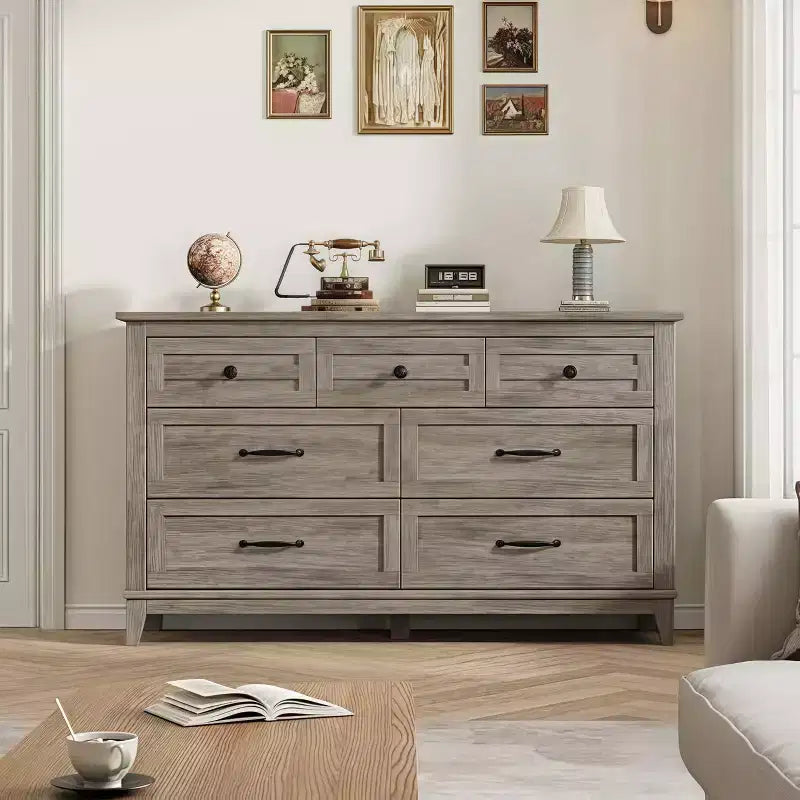 GustoWave 54 Cassettiera a 7 cassetti con Dispositivo Anti-Ribaltamento - Comò Moderno per Camera da Letto o Soggiorno