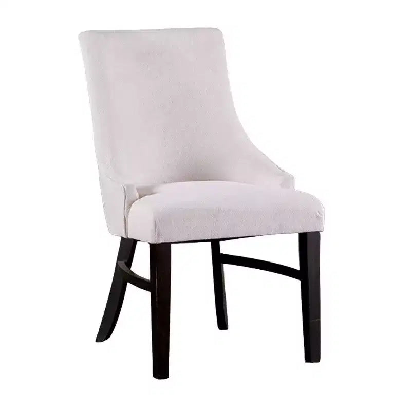 Set di 2 sedie da pranzo Royal Hampton con schienale a orecchioni, imbottite, legno nero, beige