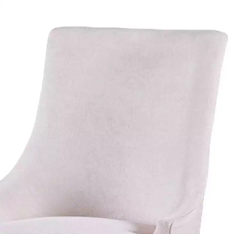 Set di 2 sedie da pranzo Royal Hampton con schienale a orecchioni, imbottite, legno nero, beige