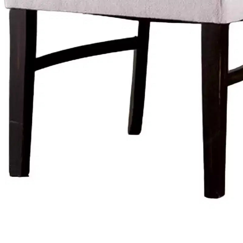 Set di 2 sedie da pranzo Royal Hampton con schienale a orecchioni, imbottite, legno nero, beige