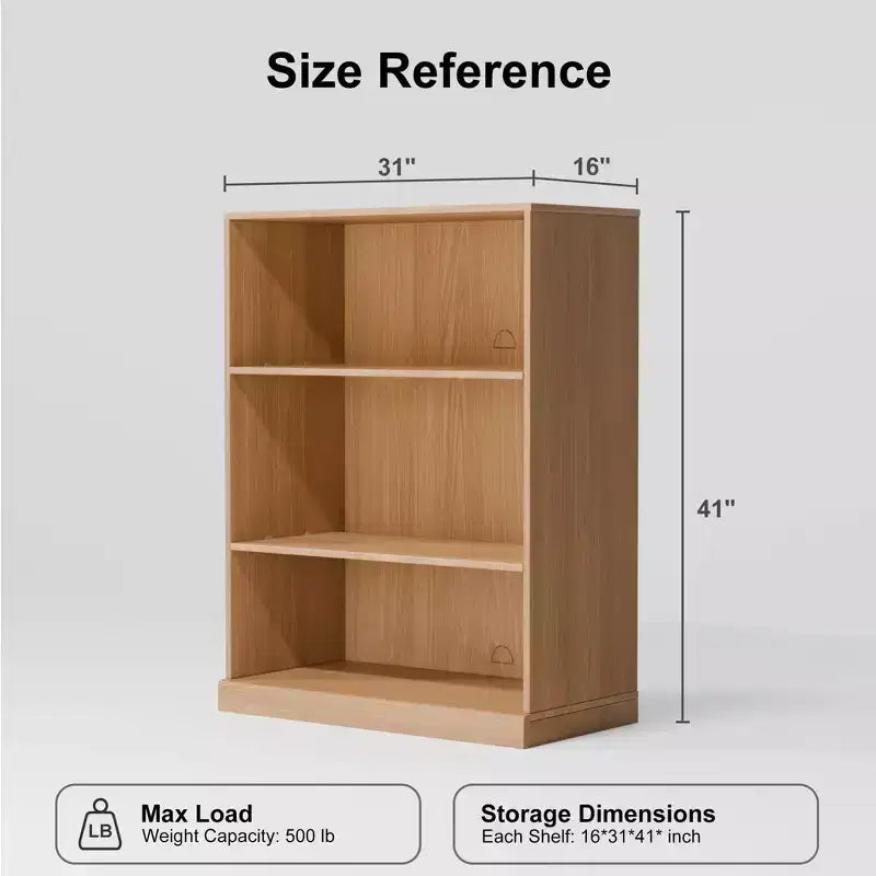 PexFix 104x79x41 Armadio Libreria Aperta in Legno Mobiletto Libreria & Ufficio per Cucina Camera da Letto Ingresso Soggiorno Sala da Pranzo Naturale