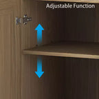 PexFix 36 Credenza Modulare con Ante in Rattan, Mobile Contenitore da Fattoria per Soggiorno, Cucina, Sala da Pranzo, Ingresso, Naturale