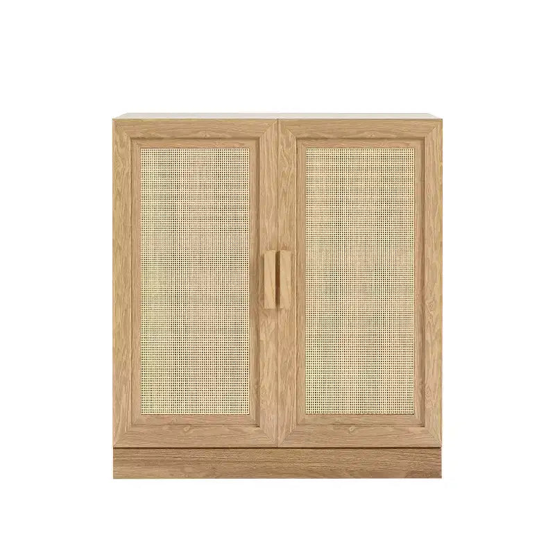 PexFix 36 Credenza Modulare con Ante in Rattan, Mobile Contenitore da Fattoria per Soggiorno, Cucina, Sala da Pranzo, Ingresso, Naturale