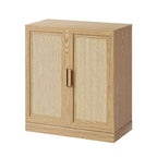 PexFix 36 Credenza Modulare con Ante in Rattan, Mobile Contenitore da Fattoria per Soggiorno, Cucina, Sala da Pranzo, Ingresso, Naturale