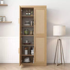 PexFix 36 Credenza Modulare con Ante in Rattan, Mobile Contenitore da Fattoria per Soggiorno, Cucina, Sala da Pranzo, Ingresso, Naturale
