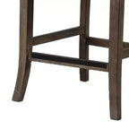 Set di 2 sgabelli da bancone Royal Hampton, marrone noce scuro, seduta grigia