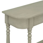 Consolle stretta vintage con contenitore, tavolo da ingresso in legno con cassetto superiore e ripiano aperto, tavolo da divano retrò per ingresso e corridoio