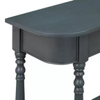 Consolle stretta vintage con contenitore, tavolo da ingresso in legno con cassetto superiore e ripiano aperto, tavolo da divano retrò per ingresso e corridoio