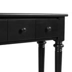 Consolle stretta vintage con contenitore, tavolino da ingresso in legno con 4 cassetti e ripiano aperto per ingressi, soggiorni e corridoi