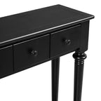 Consolle stretta vintage con contenitore, tavolino da ingresso in legno con 4 cassetti e ripiano aperto per ingressi, soggiorni e corridoi