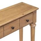 Consolle stretta vintage con contenitore, tavolino da ingresso in legno con 4 cassetti e ripiano aperto per ingressi, soggiorni e corridoi