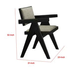 Set di 2 sedie da pranzo Royal Hampton, braccioli curvi, gambe posteriori angolate, tessuto grigio