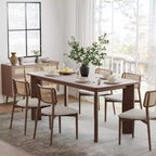 Tavolo da Pranzo in Legno Dovelina 67 Tavolo da Cucina Moderno di Metà Secolo Tavolo da Pranzo per 6 Persone - Noce