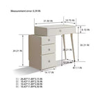 GDFStudio Soren Tavolo da toeletta moderno in legno con 4 cassetti e sgabello