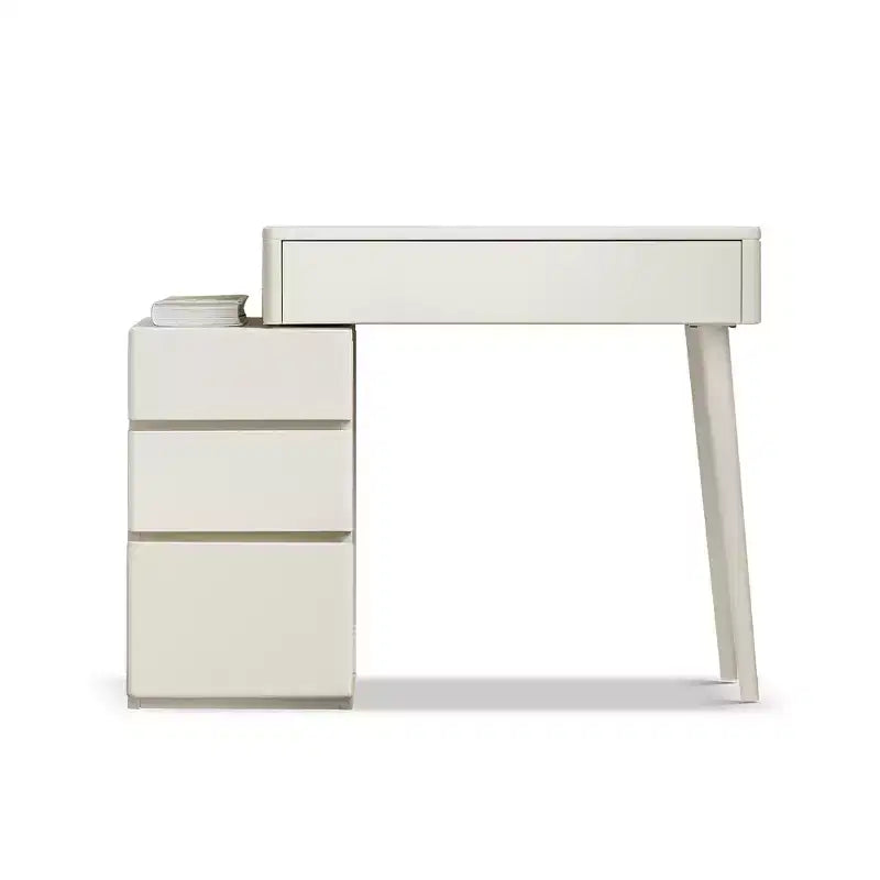 GDFStudio Soren Tavolo da toeletta moderno in legno con 4 cassetti e sgabello